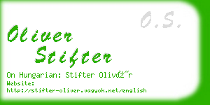 oliver stifter business card